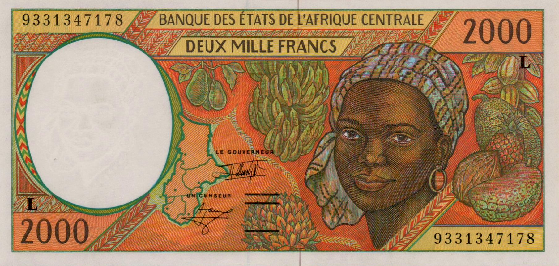 Gabon (C.A.S) 2000 1993 UNC P-403L/a